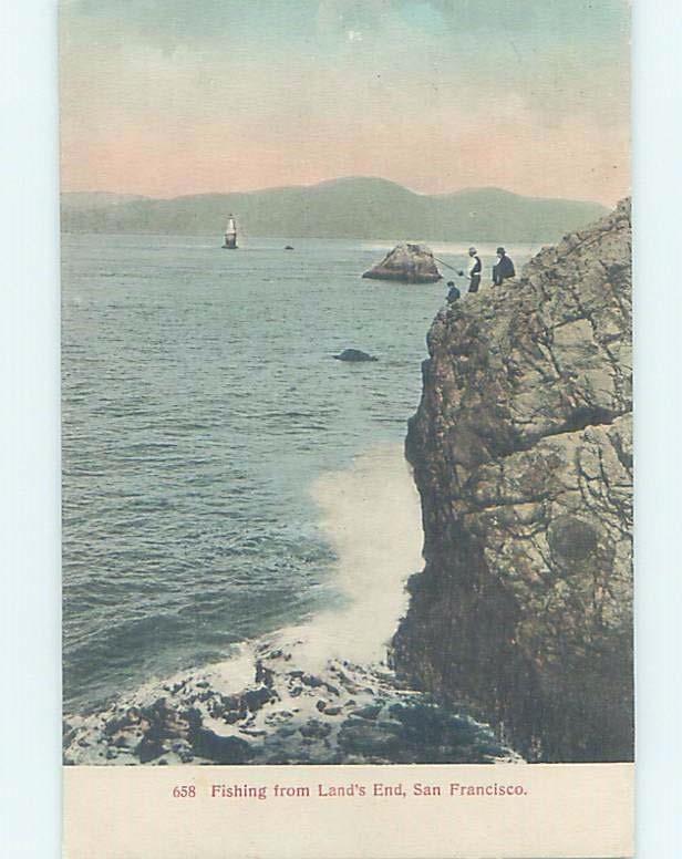 Divided-Back FISHING FROM LANDS END San Francisco California CA hp8797