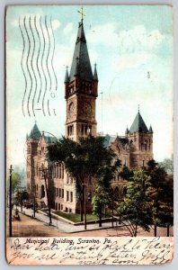 Municipal Building Scranton Pennsylvania PA 1906 UDB Postcard D15