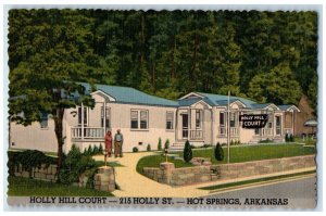 Hot Springs Arkansas Postcard Holly Hill Court Holy Street c1940 Vintage Antique