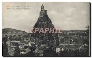 Old Postcard Haute Loire Le Puy Rocher St Michel d'Aiguilhe