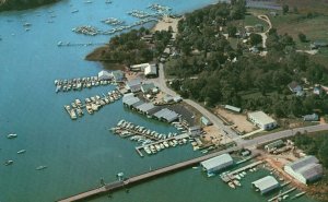 Vintage Postcard 1960 Aerial View Land Locked Harbor at Georgetown Maryland MD