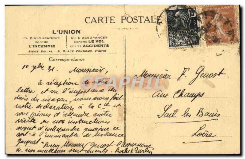 Old Postcard Paris Place Vendome