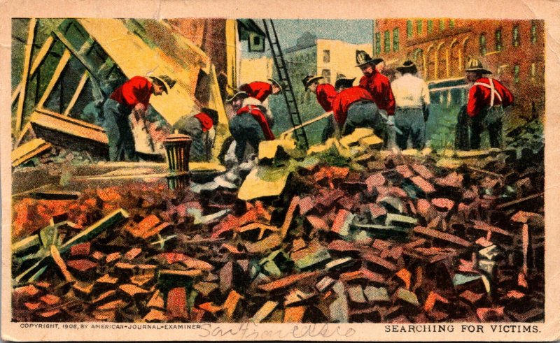 California San Francisco Earthquake Searching For Victims