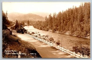 RPPC Real Photo Postcard -Rogue River - Crater Lake Highway - Oregon