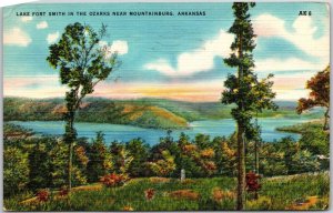 Arkansas, 1949 Lake Fort Smith in The Ozarks near Mountainburg, Vintage Postcard