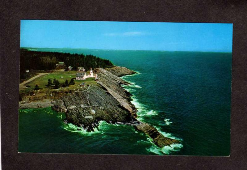 ME Pemaquid Point Light Lighthouse House Maine Postcard