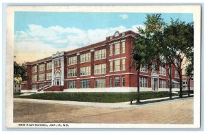 c1920's New High School Campus Building Joplin Missouri MO Unposted Postcard