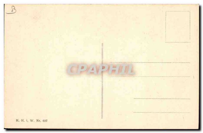 Old Postcard Fantaisie has ice skates