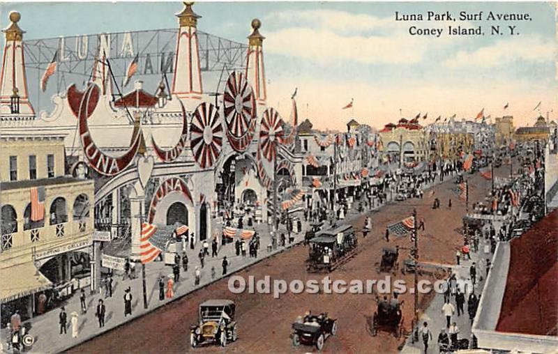 Amusement Park Postcard Post Card Coney Island, New York, NY, USA Amusement P...