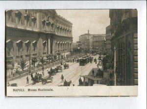 415614 ITALY NAPOLI national museum TRAM Vintage NPG photo postcard