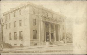 Creston IA Post Office c1910 Real Photo Postcard