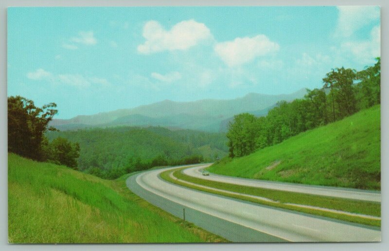 Western North Carolina~Interstate Highway 40 Towards Mountains~c1960 Postcard 