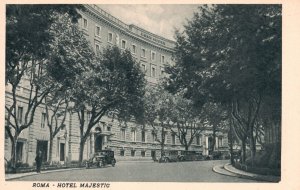 Vintage Postcard Roma Most Iconic 5-star Majestic Hotel Building Rome Italy