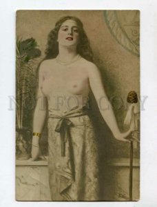 3101656 NUDE Bacchante w/ LONG HAIR by NONNENBRUCH old Tinted