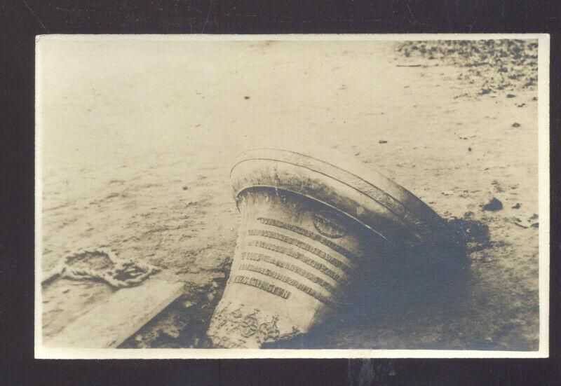 RPPC POLAND SHIPWRECK SHIP DISASTER BELL VINTAGE REAL PHOTO POSTCARD POLISH