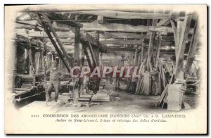 Old Postcard Commission Angers ARDOISIERES Lariviere Atelier Saint Leonard Sa...