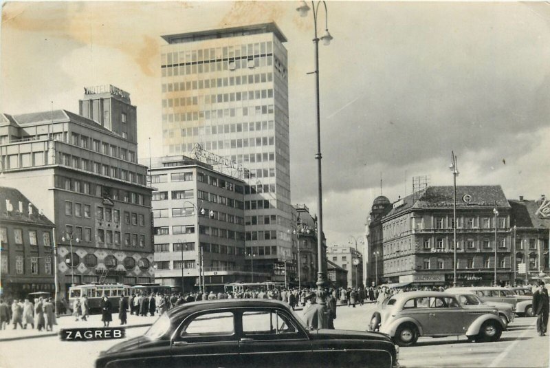 Croatia Postcard Zagreb center view