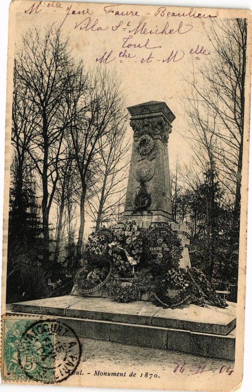 CPA Toul- Monument de 1870 (187852) 