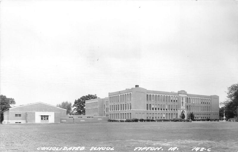 Tipton IowaConsolidated School Buildings & Campus1950s RPPCPostcard