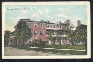 PALATKA FLORIDA SARATOG HOTEL VINTAGE ADVERTISING POSTCARD