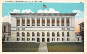 DULUTH, MN Minnesota    NEW $2,000,000 CITY HALL    c1930's Tichnor Postcard