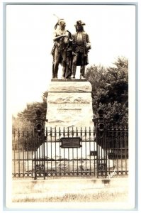 c1940 Battle Monument Exterior Lake George New York Antique RPPC Photo Postcard