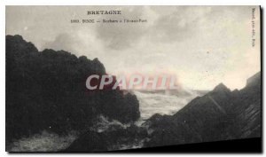 Old Postcard Brittany Binic Rocks Avant Port