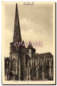 Old Postcard The Cathedral Treguier