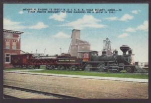 Memorial Engine 3 Spot,Near Dulth MN Postcard 