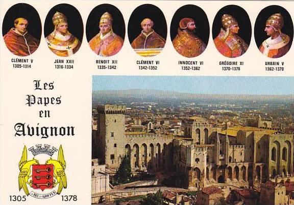 Popes Les Papes en Avignon 1305 to 1378
