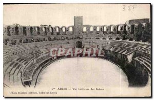 Postcard Ancient Arles view Interieur des Arenes