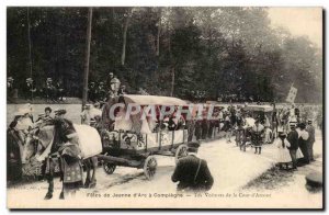 Old Postcard Compiegne festivals of Jeanne d & # 39arc The cars of the Court ...