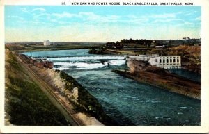 Montana Great Falls New Dam and Power House Black Eagle Falls Curteich