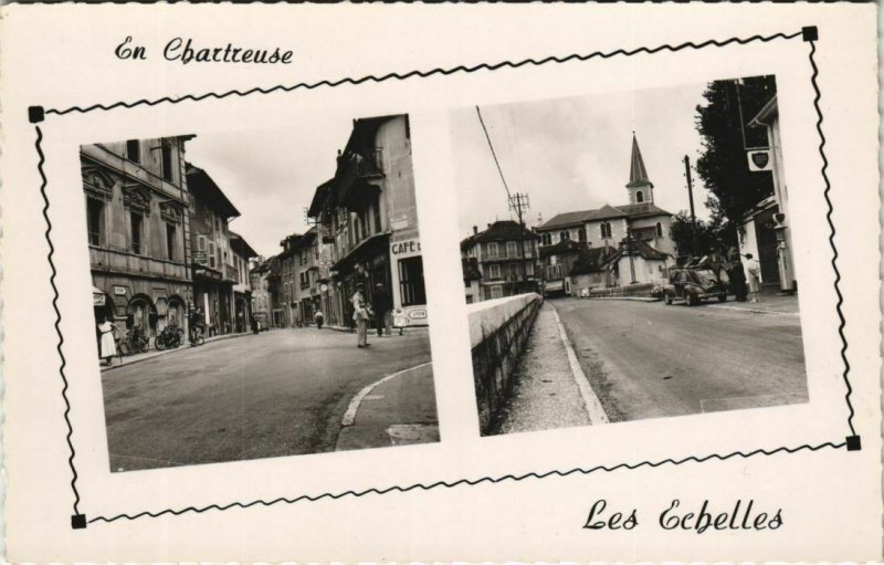 CPA LES ECHELLES Le Grand Carrefour - Le Pont et l'Eglise (1195372)