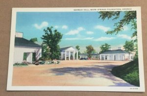 VINTAGE UNUSED .01 LINEN PC - GEORGIA HALL, WARM SPRINGS FOUNDATION, GEORGIA