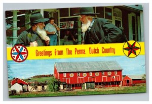 Vintage 1960's Postcard Greetings From The Pennsylvania Dutch Country - Amish