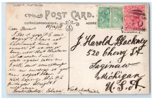 1910 Post Office Echuca Victoria Australia Antique Posted RPPC Photo Postcard