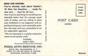 Chester Litho  Pizza Auto Service Inc ORANGEBURG NEW YORK Postcard 7902