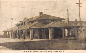 Montrose Colorado Train Station Vintage Postcard AA13388