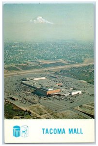 Aerial View Of Tacoma Mall Showing Mt. Rainier Washington WA Vintage Postcard