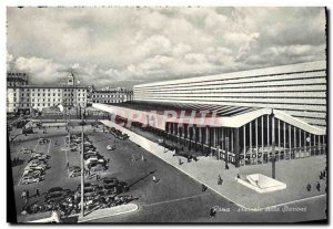 Postcard Modern Roma Terminus station square