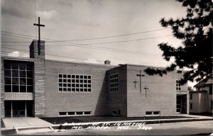 Real Photo Postcard Church of St. Ignatius in Mt. Horeb, Wisconsin