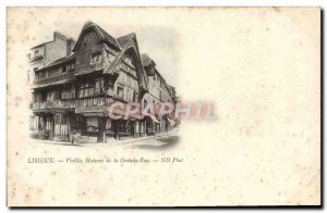 Old Postcard Lisieux Old high street homes