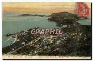 Old Postcard Beaulieu Panorama Cap Ferrat and the tip Sainte Hospice