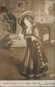 Boston MA Theatre Josephine Cohan THE YANKEE PRINCE 1910 Real Photo Postcard