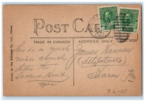 c1910's R. C. Church North Bay Ontario Canada Handcolored Antique Postcard