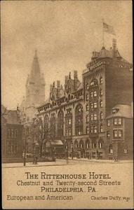 Philadelphia PA The Rittenhouse Hotel c1910 Old Postcard