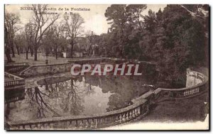 Old Postcard Nimes Javdin The source of the Fountain