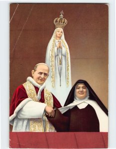 Postcard Paul VI Presents Sister Lucy to the Multitude Fatima Portugal