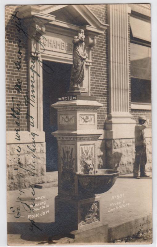 RPPC, W.C.T.U. Drinking Fountain, Moose Jaw